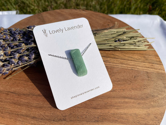 Green Aventurine Necklace - Silver