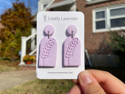 Lavender Embossed Earrings