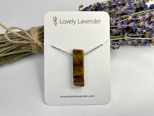 Tigers Eye Necklace - Silver