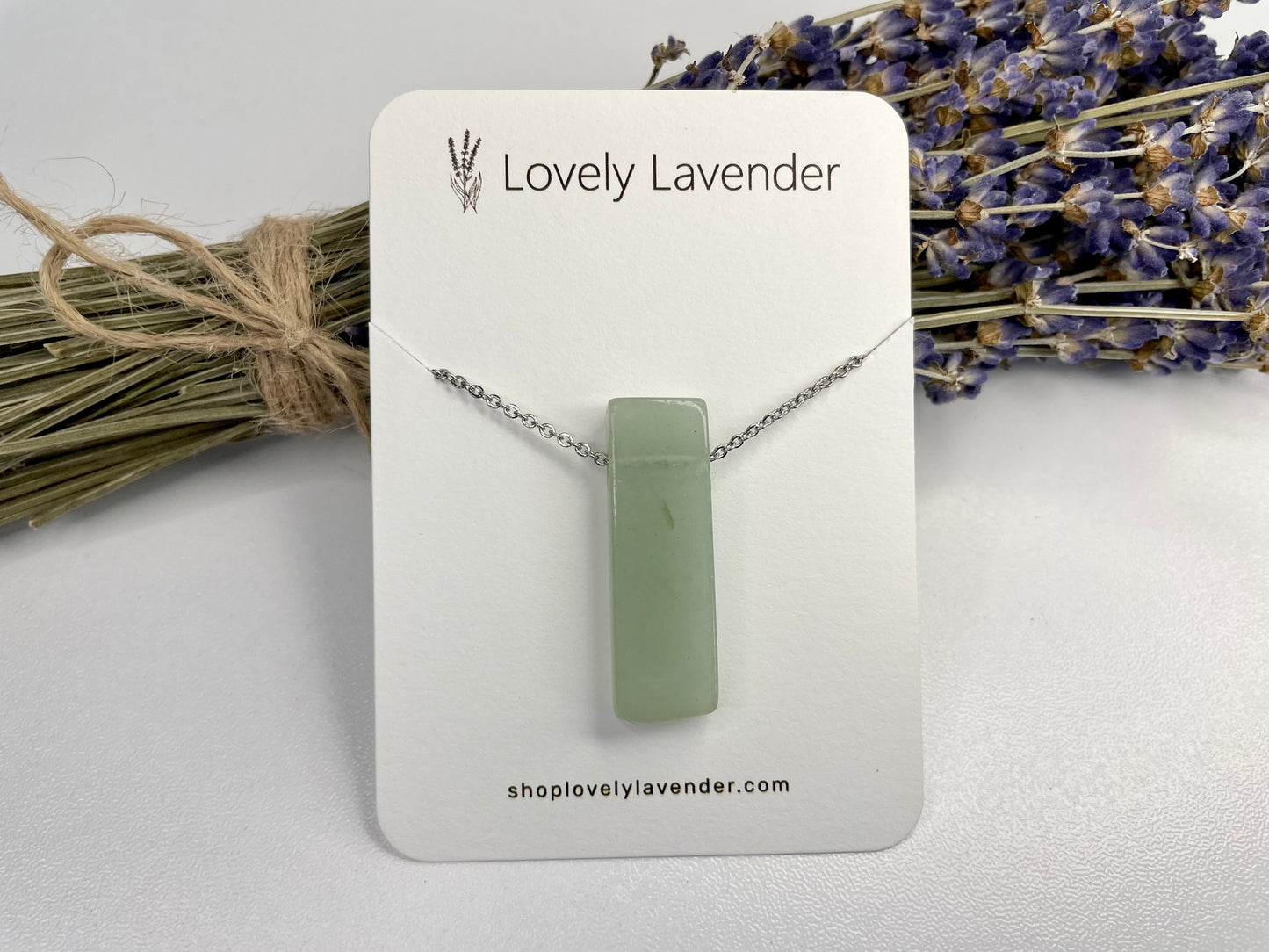 Green Aventurine Necklace - Silver