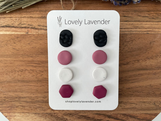 Multi-shape Studs Set Earrings