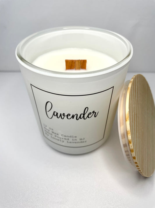 Lavender Soy Wax Wood Wick Candle