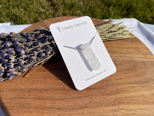Clear Quartz Necklace - Silver