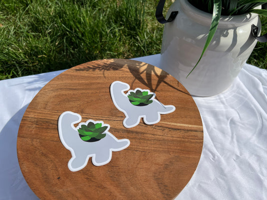 Dinosaur Pot Succulent Sticker