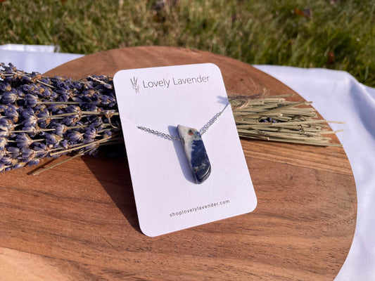 Sodalite Necklace - Silver
