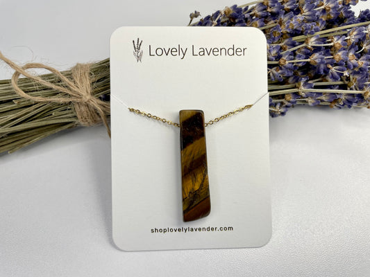 Tigers Eye Necklace - Gold