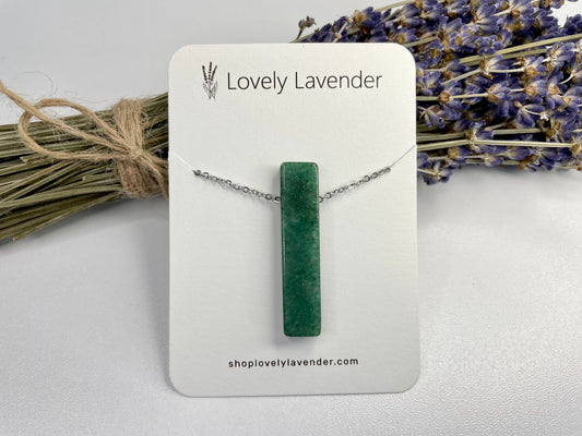 Green Aventurine Necklace - Silver