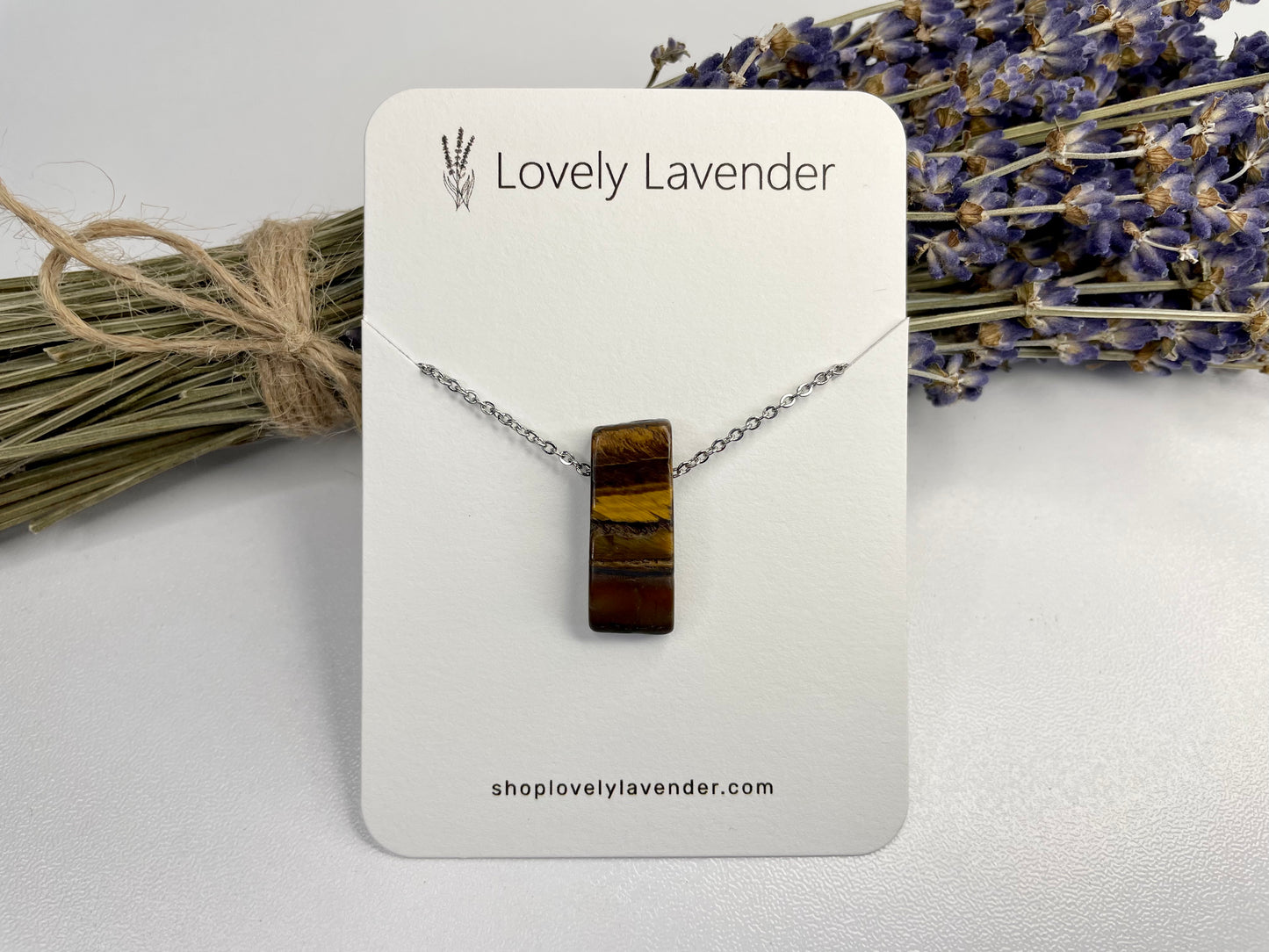 Tigers Eye Necklace - Silver