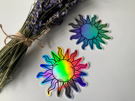 Sun Holographic Sticker