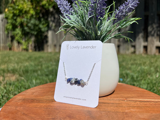 Sodalite Necklace - Silver