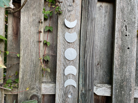 Moon Phase Wall Decor - Pearl White One of a Kind