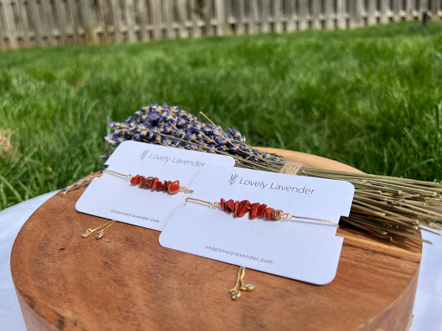 Red Jasper Bracelet - Gold