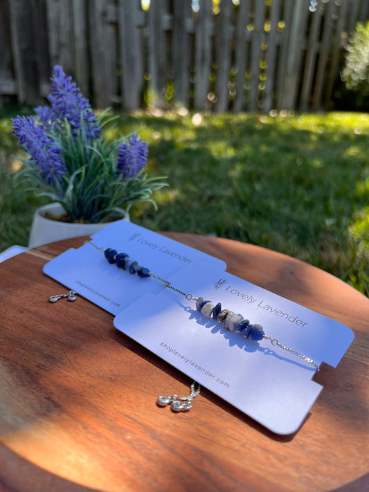 Sodalite Bracelet - Silver