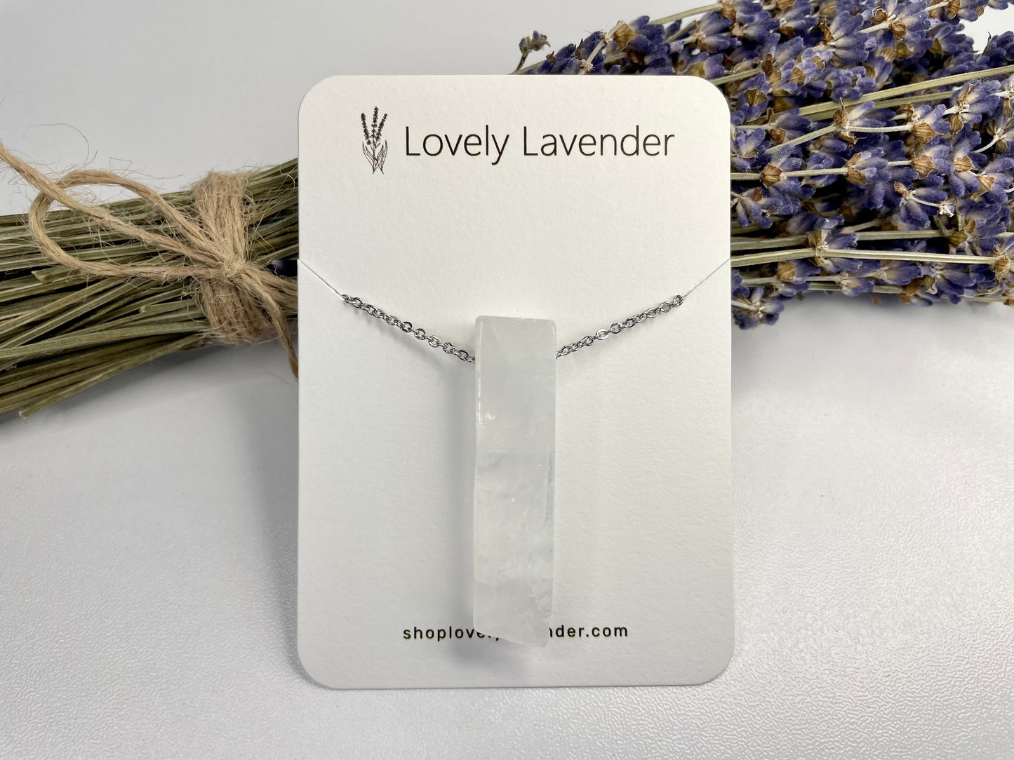 Clear Quartz Necklace - Silver
