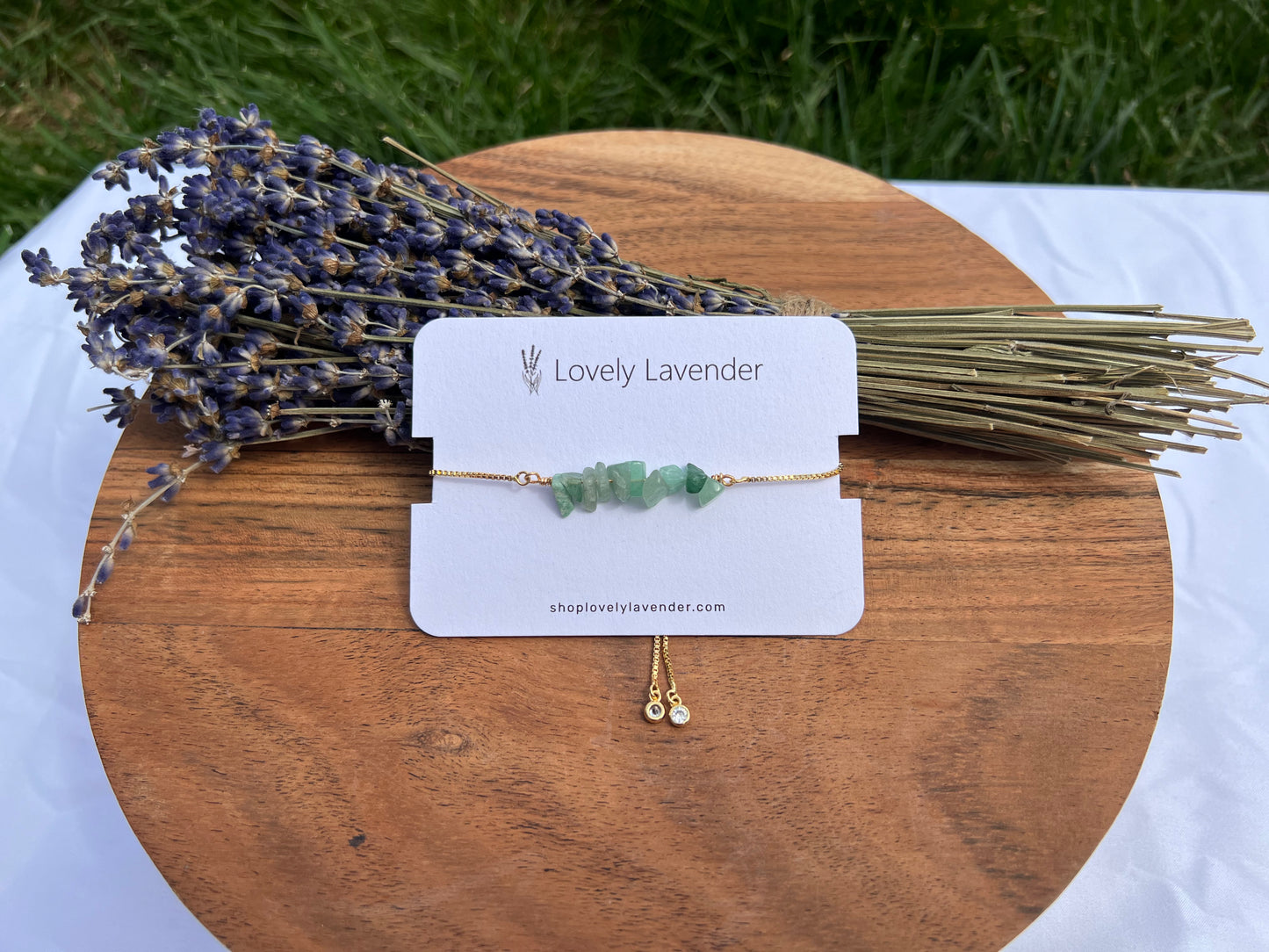 Green Aventurine Bracelet - Gold