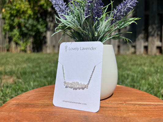 Clear Quartz Necklace - Silver