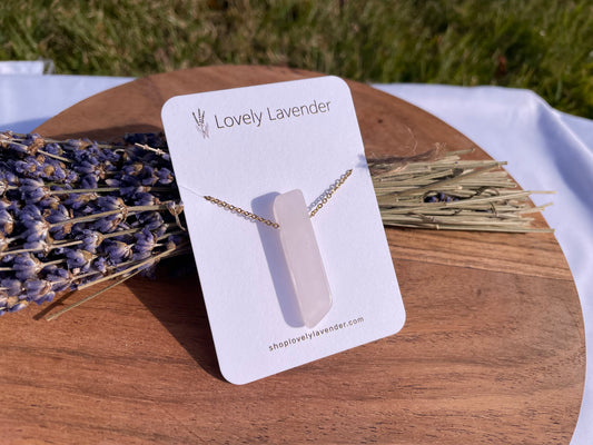 Rose Quartz Necklace - Gold