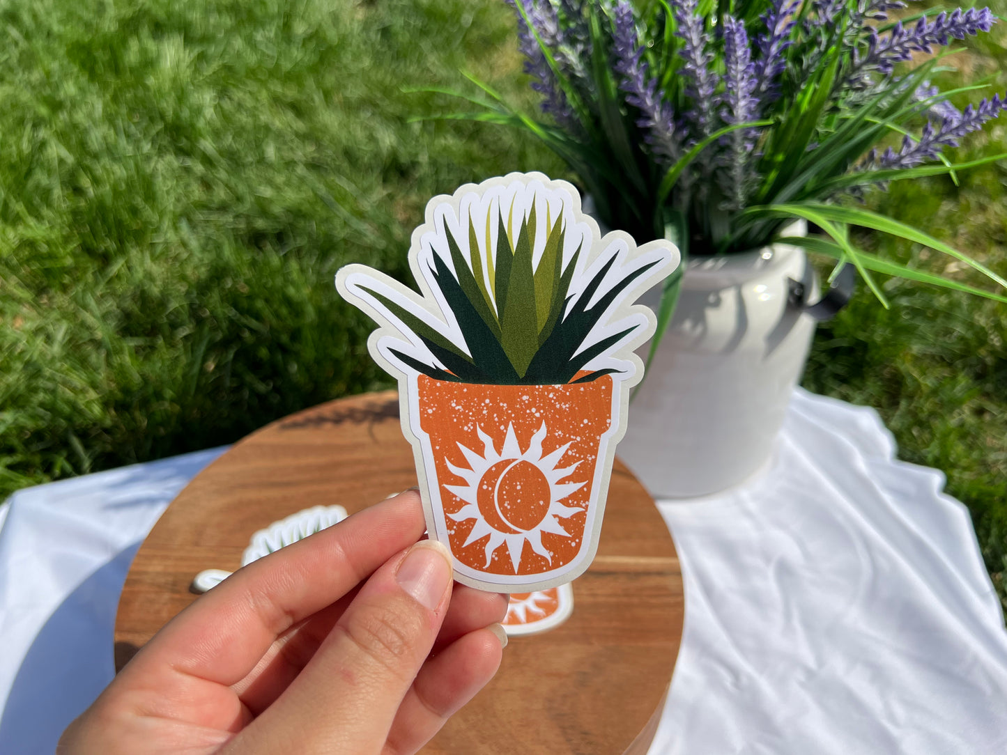 Sun Moon Succulent Sticker