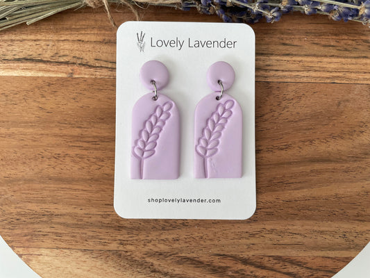 Lavender Embossed Earrings