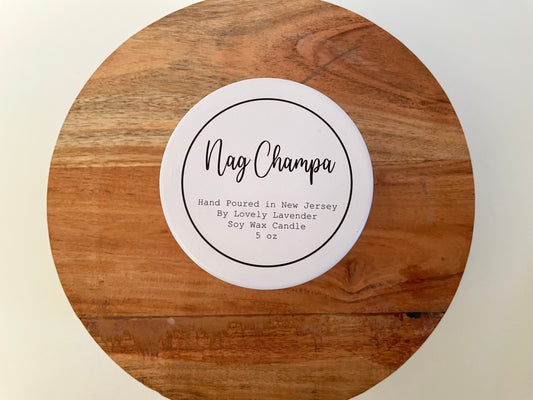 Nag Champa Soy Wax Wood Wick Candle