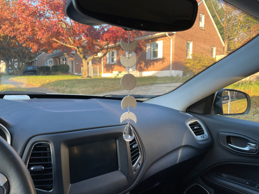 Moon Phase Rear View Mirror Hanger - One of a Kind