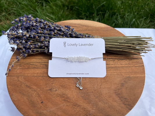 Clear Quartz Bracelet - Silver