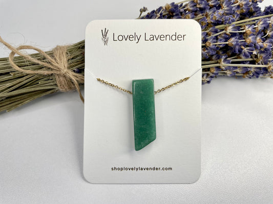 Green Aventurine Necklace - Gold